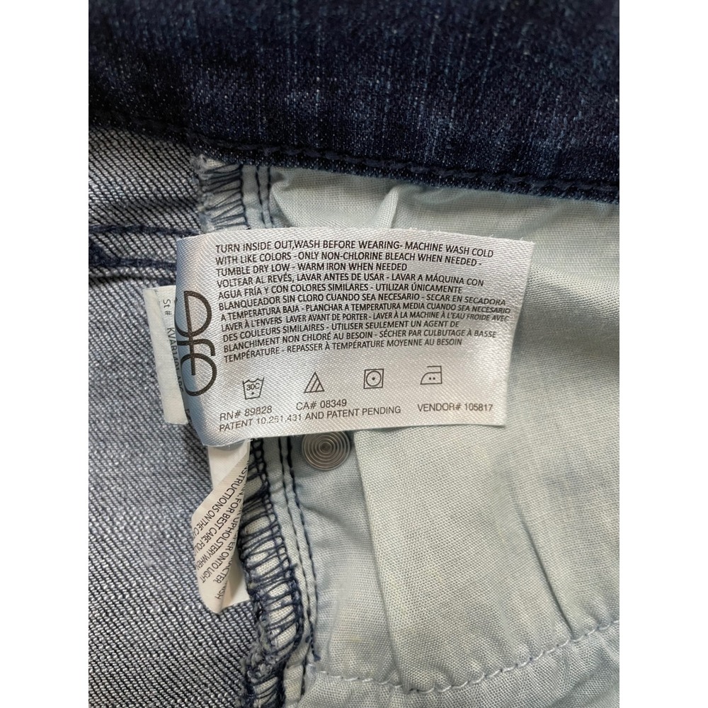 Vintage America Blues Weekend Jean Women 10P Blue Embroidered Cuff Crop Denim - Picture 9 of 9